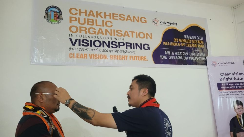 Free eye check-up camp at Phek town. (Morung Photo)